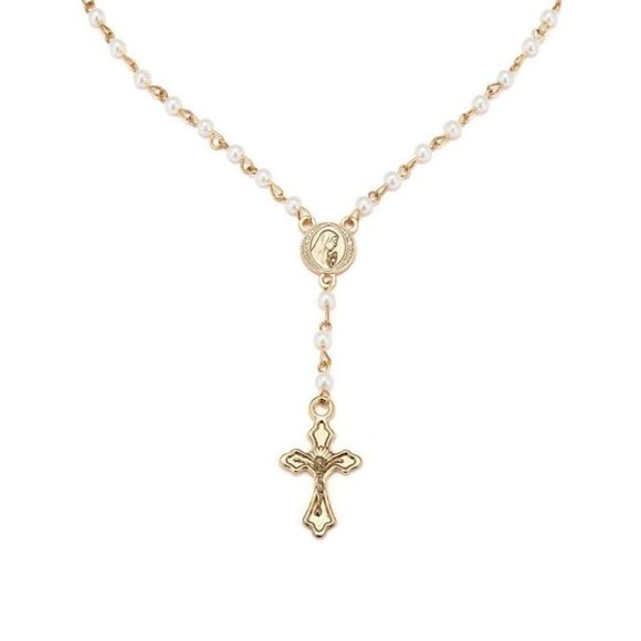 Jewelry Catholic Rosary Beads Cross Necklace Poshmark